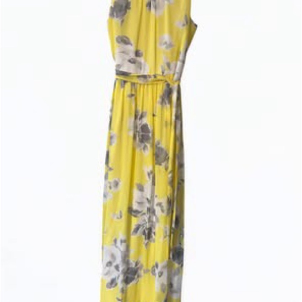 Floral Yellow Maxi Dress